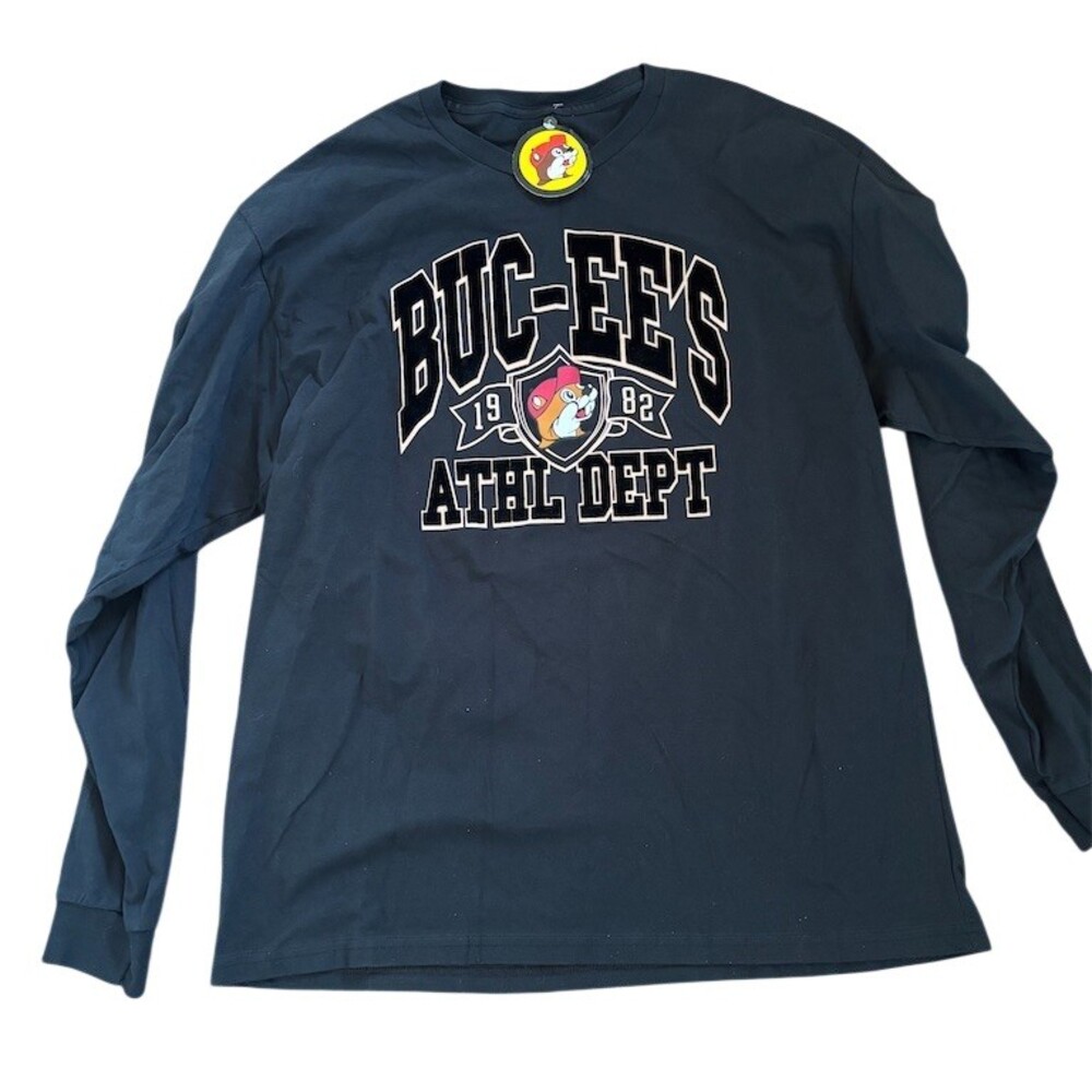 Buc-ee's T-Shirt Unisex XL Black Athletic Dept 1982 Beaver Logo Long